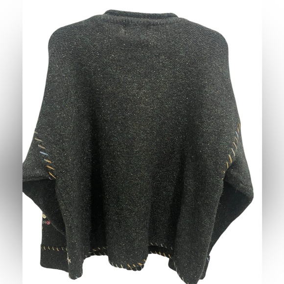 Woolrich Christmas Holiday Pure Wool Cardigan Green Size L Snowman Embroidered - Picture 6 of 12